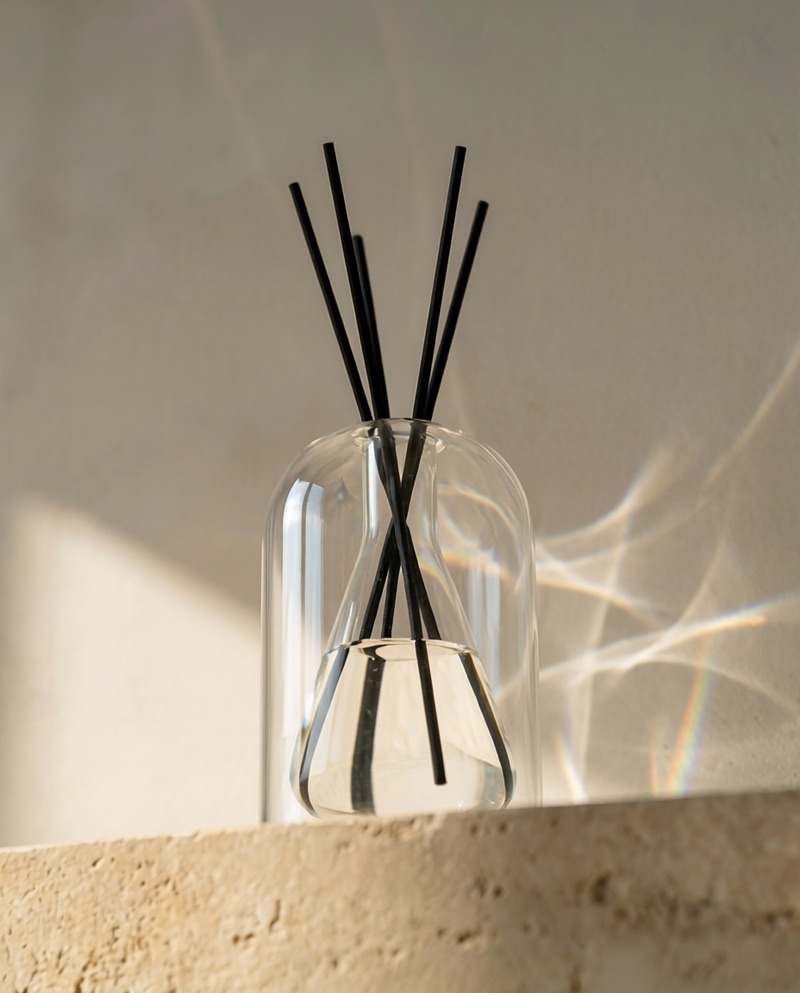 FORM III Sculptural Diffuser in use, decorative reed diffuser