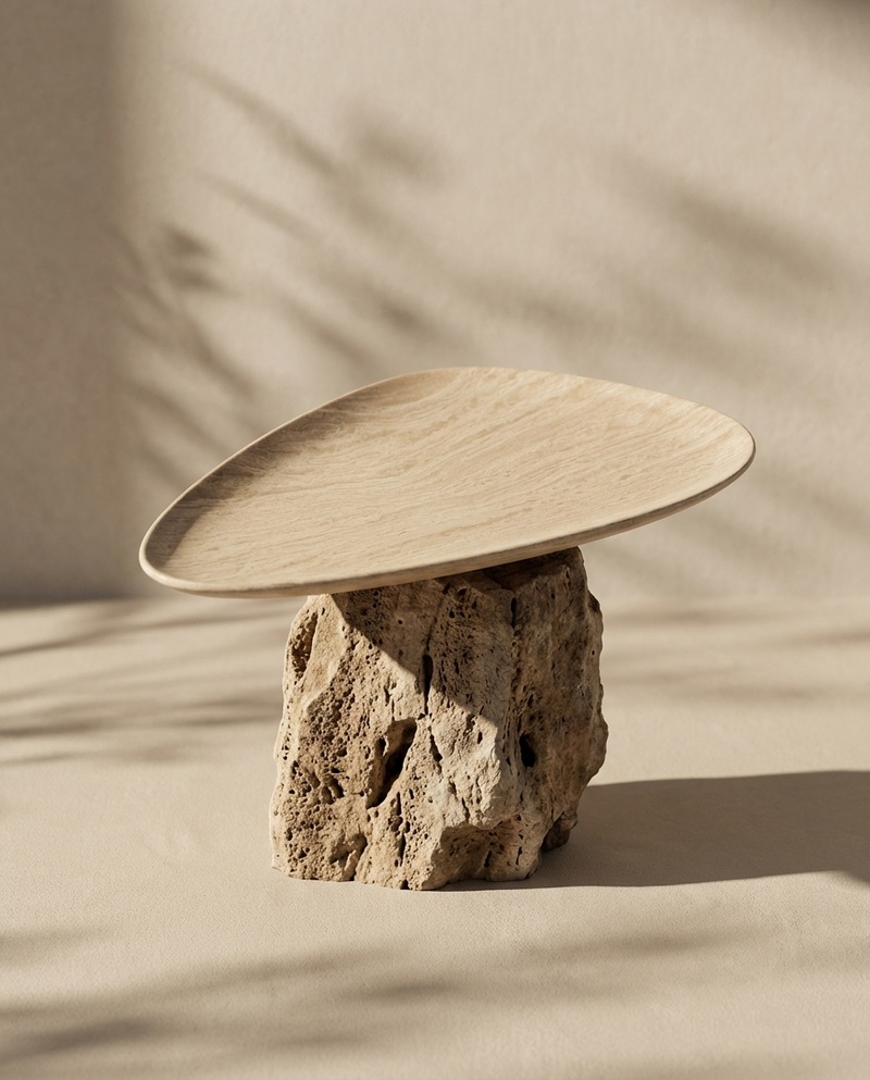 SURFACE II triangular stone tray